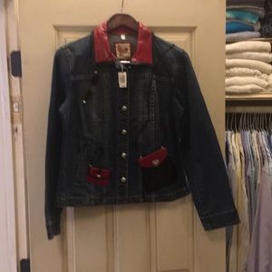 Brighton Jean Jacket w/Purses & Sunglasses Leather
